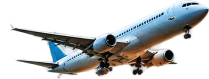 Passenger aircraft in flight: AI-powered ERP solutions for aviation operations