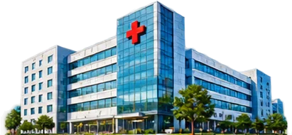 Modern hospital building: medical ERP solutions for healthcare operations