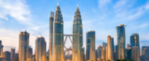 Petronas Twin Towers on the Kuala Lumpur skyline